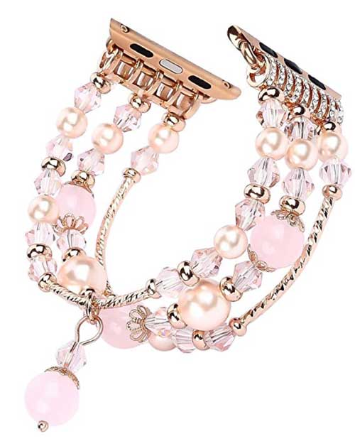 Faux Pearl Beads Apple Watch hihna