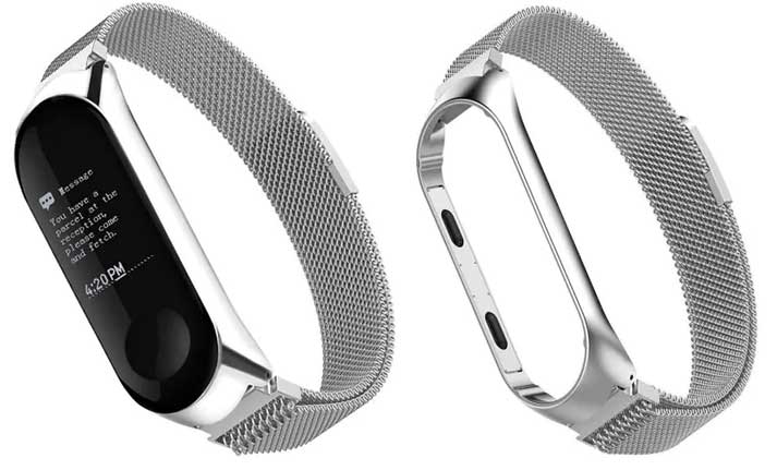 Paras teräshihna Mi Band 4: lle