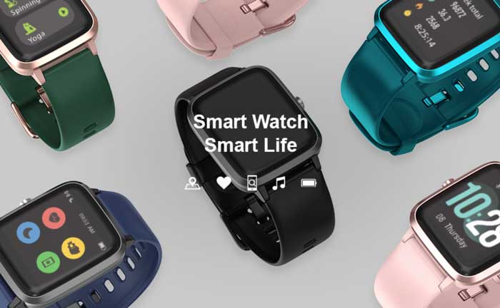 Anbes Smart Watch - kevyt, urheilullinen kuntoilukäyttö