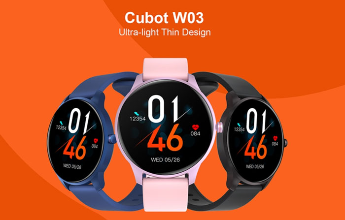 Cubot W03 älykello - minimalistinen, kevyt pyöreä älykello