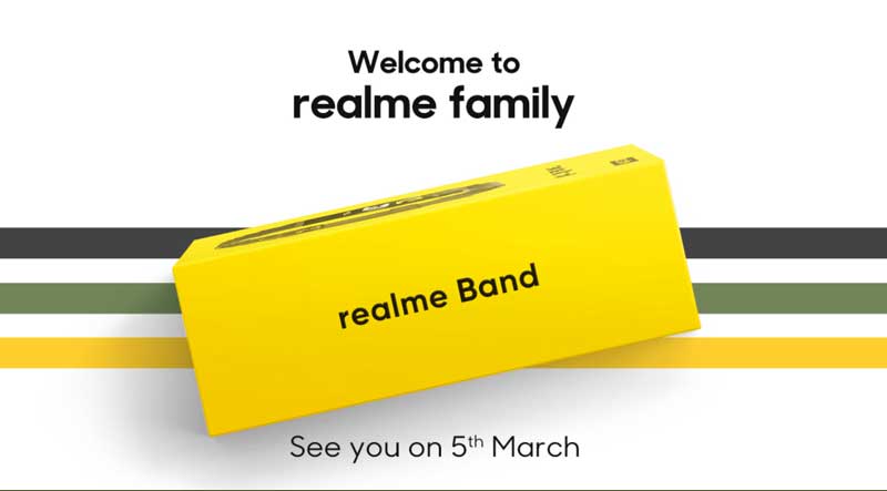 RealMe Smartband - Virallinen julkistaminen 5. maaliskuuta 2021