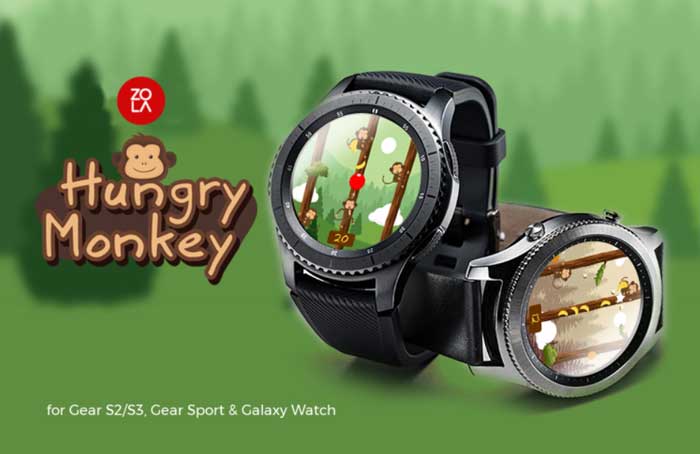 Hungry Monkey -sovellus Samsung Galaxy Watch Active -sovellukseen