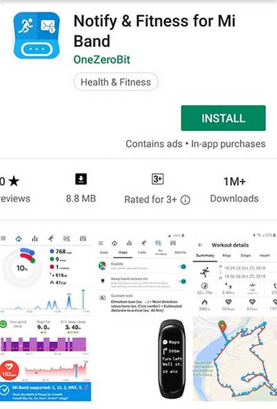 Lataa sovellukset Xiaomi Mi Band 4: lle