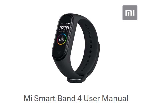 Xiaomi Mi Band 4 -käyttöopas