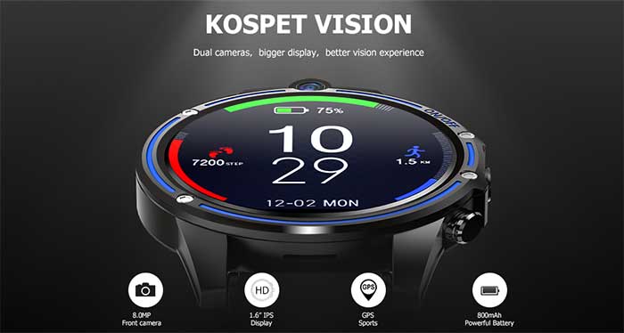 Kospet Vision 4G -älykello kaksoiskameralla on täällä